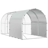 Chicken Coop Silver 400 x 200 x 200 cm Galvanised Steel