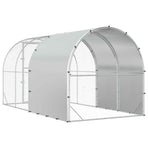 Chicken Coop Silver 400 x 200 x 200 cm Galvanised Steel, image 6