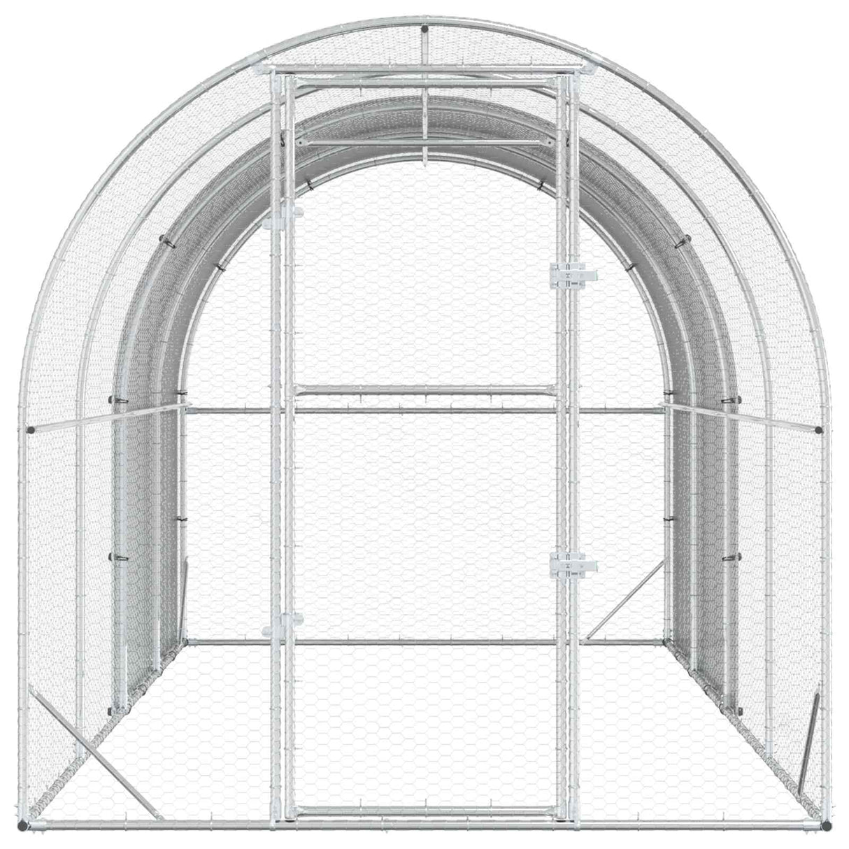 Chicken Coop Silver 400 x 200 x 200 cm Galvanised Steel