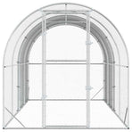Chicken Coop Silver 400 x 200 x 200 cm Galvanised Steel, image 4