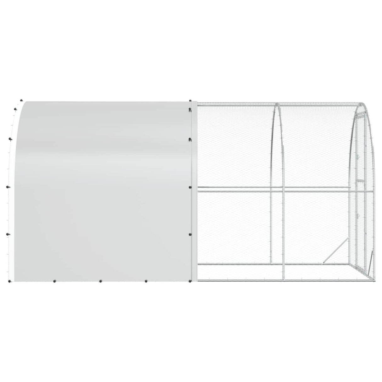 Chicken Coop Silver 400 x 200 x 200 cm Galvanised Steel