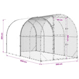 Chicken Coop Silver 400 x 200 x 200 cm Galvanised Steel