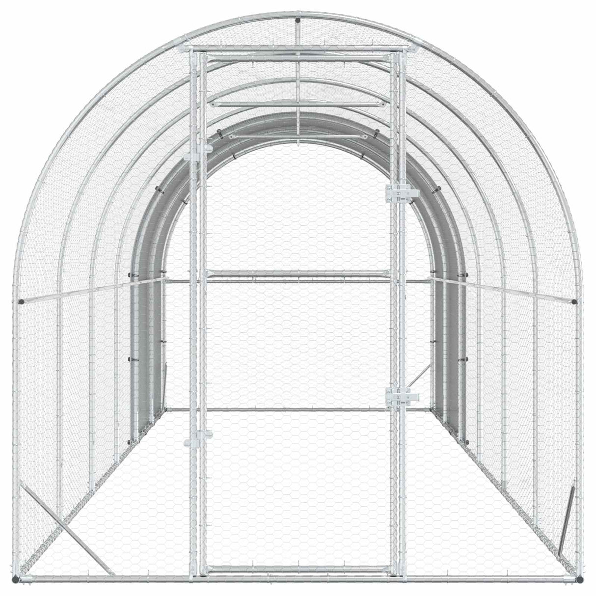 Chicken Coop Silver 600 x 200 x 200 cm Galvanised Steel