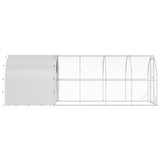 Chicken Coop Silver 600 x 200 x 200 cm Galvanised Steel - 45-Degree Angle