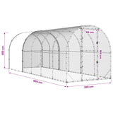 Chicken Coop Silver 600 x 200 x 200 cm Galvanised Steel