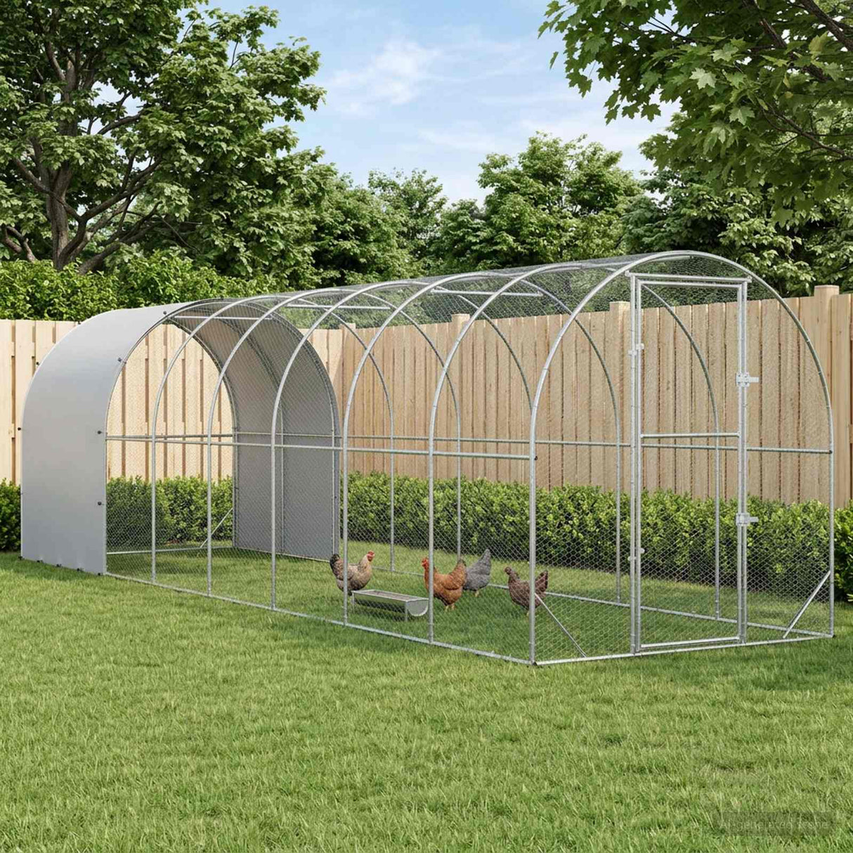 Chicken Coop Silver 800 x 200 x 200 cm Galvanised Steel
