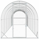Chicken Coop Silver 800 x 200 x 200 cm Galvanised Steel - Top-Down View