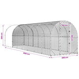 Chicken Coop Silver 800 x 200 x 200 cm Galvanised Steel