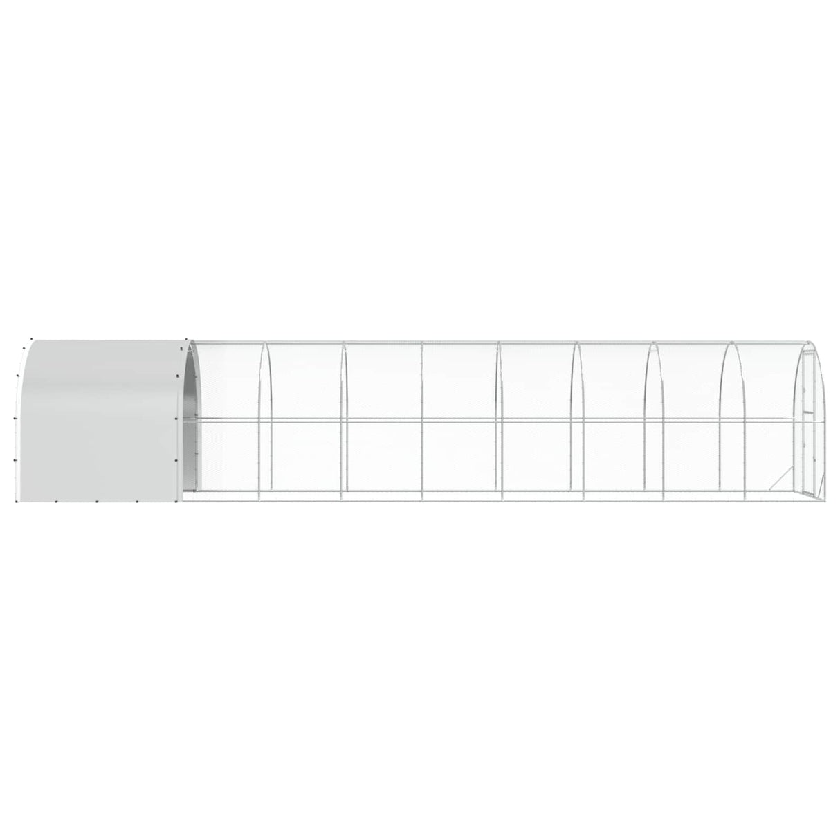 Chicken Coop Silver 1000 x 200 x 200 cm Galvanised Steel