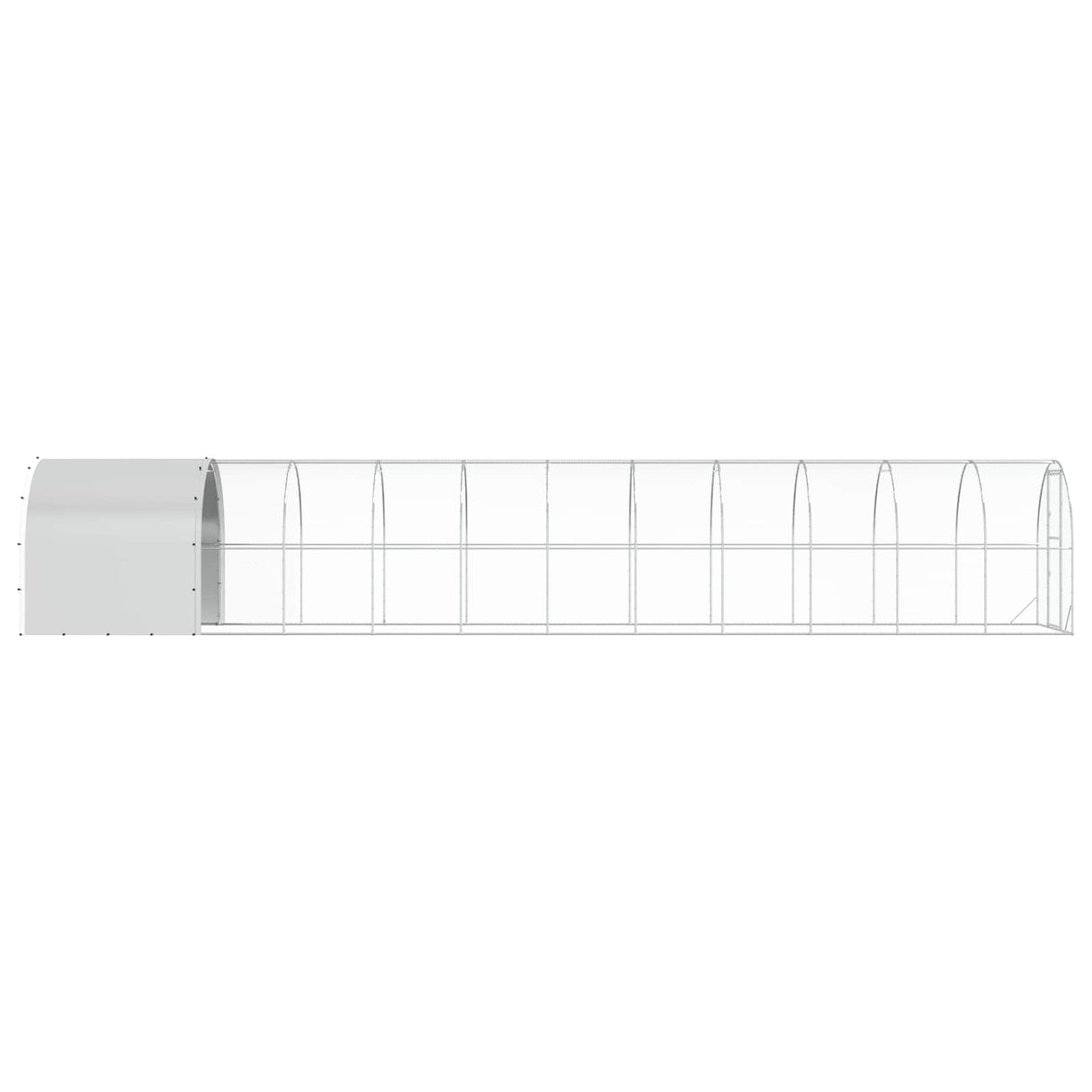Chicken Coop Silver 1200 x 200 x 200 cm Galvanised Steel