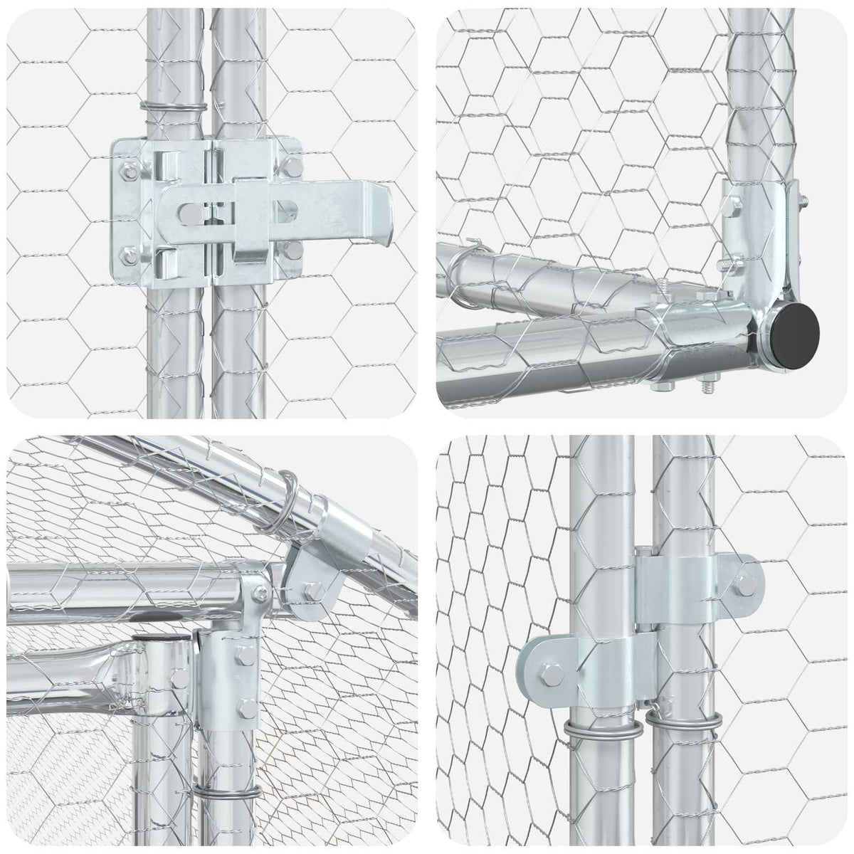 Chicken Coop Silver 400 x 200 x 200 cm Galvanised Steel
