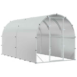 Chicken Coop Silver 400 x 200 x 200 cm Galvanised Steel