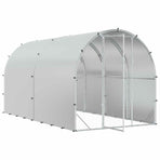 Chicken Coop Silver 400 x 200 x 200 cm Galvanised Steel, image 3