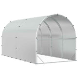 Chicken Coop Silver 400 x 200 x 200 cm Galvanised Steel