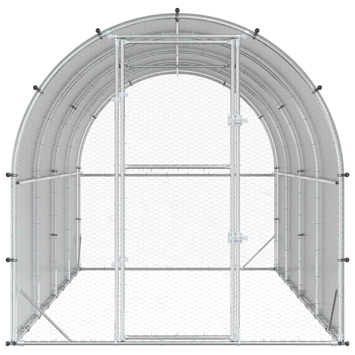 Chicken Coop Silver 400 x 200 x 200 cm Galvanised Steel