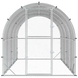 Chicken Coop Silver 400 x 200 x 200 cm Galvanised Steel - Top-Down View