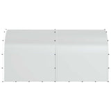 Chicken Coop Silver 400 x 200 x 200 cm Galvanised Steel - 45-Degree Angle