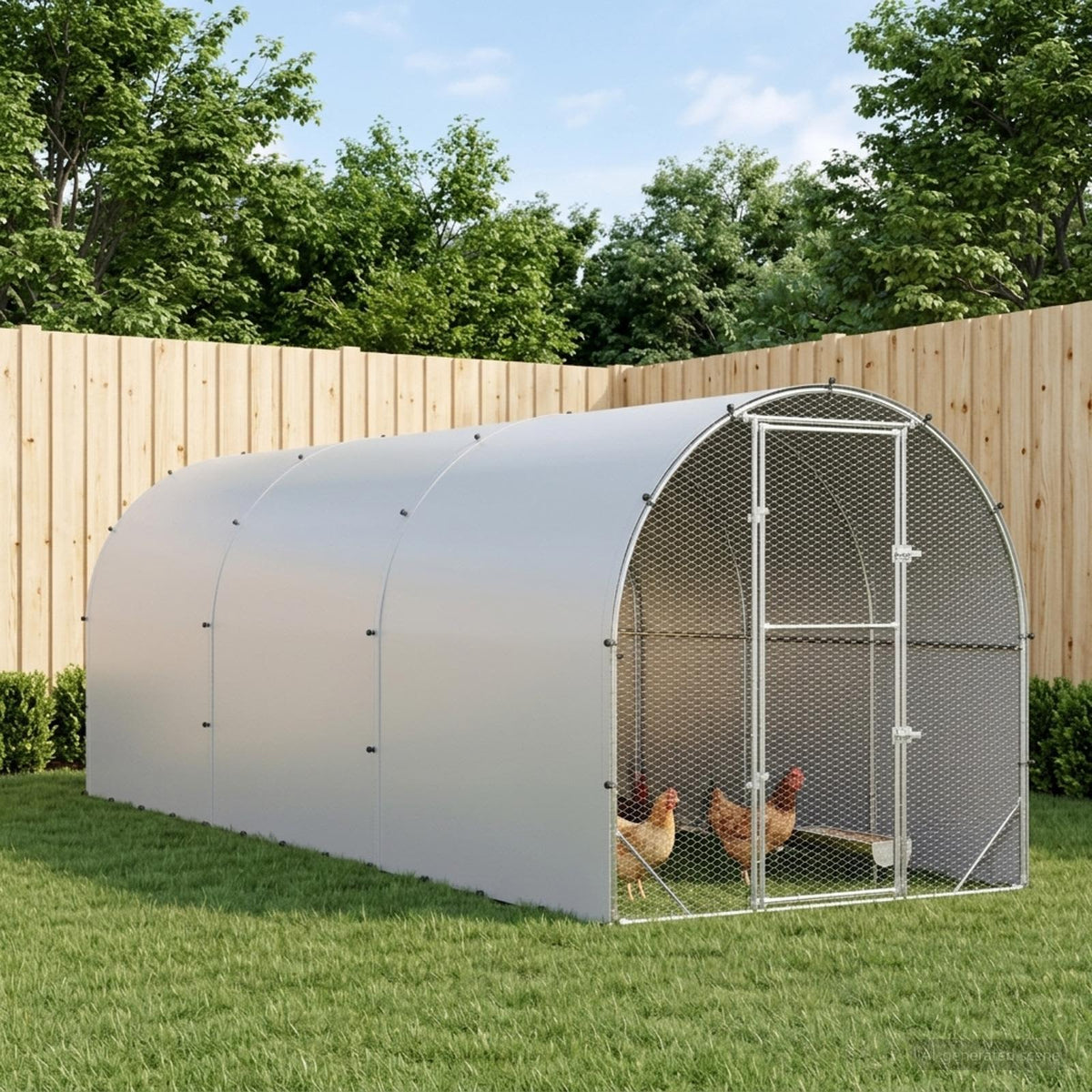 Chicken Coop Silver 600 x 200 x 200 cm Galvanised Steel