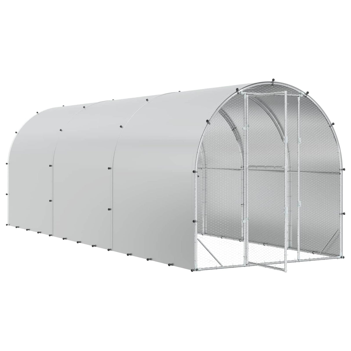 Chicken Coop Silver 600 x 200 x 200 cm Galvanised Steel