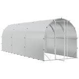 Chicken Coop Silver 600 x 200 x 200 cm Galvanised Steel