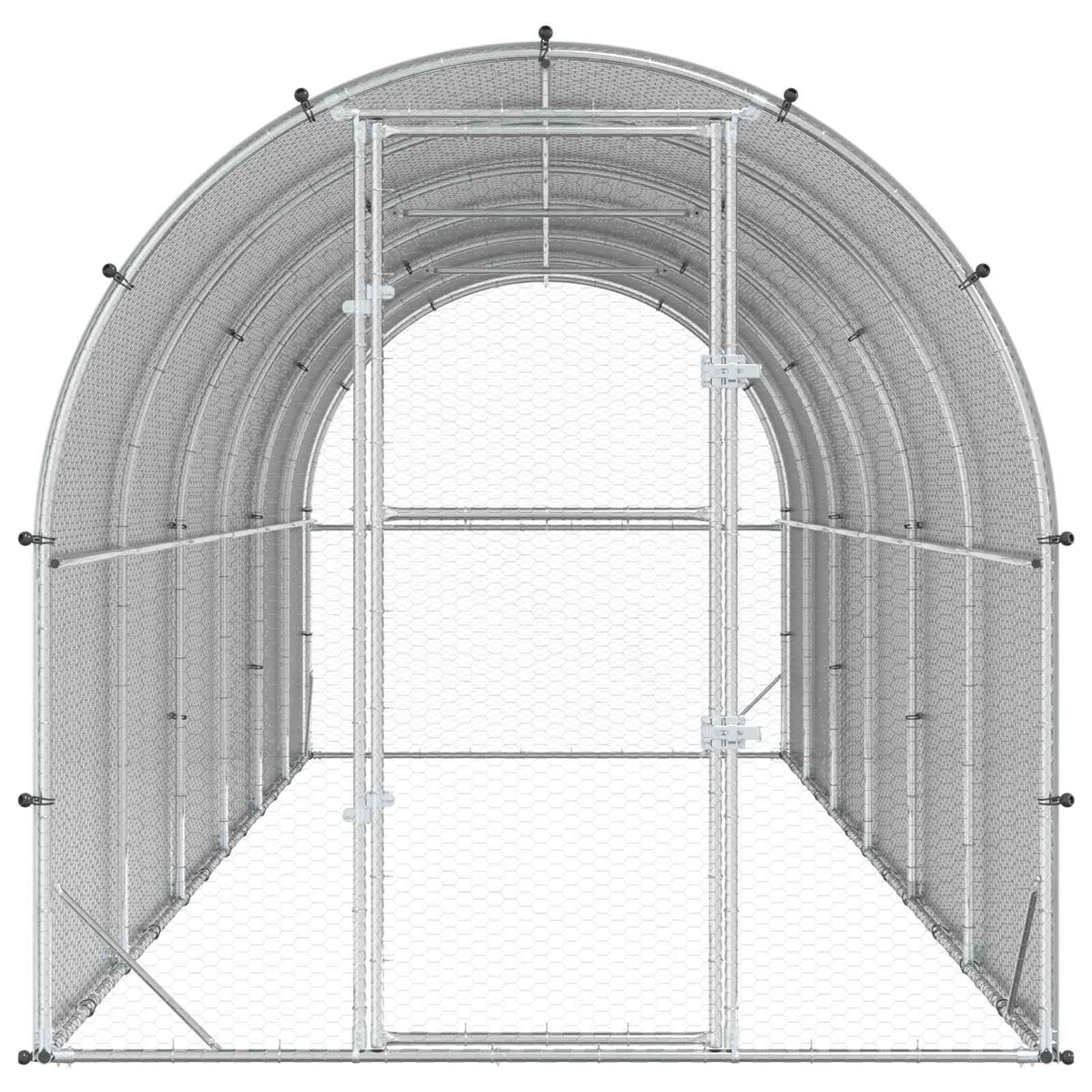 Chicken Coop Silver 600 x 200 x 200 cm Galvanised Steel