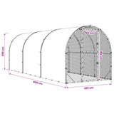 Chicken Coop Silver 600 x 200 x 200 cm Galvanised Steel
