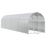 Chicken Coop Silver 800 x 200 x 200 cm Galvanised Steel - Side View