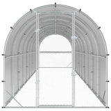 Chicken Coop Silver 1000 x 200 x 200 cm Galvanised Steel - Top-Down View