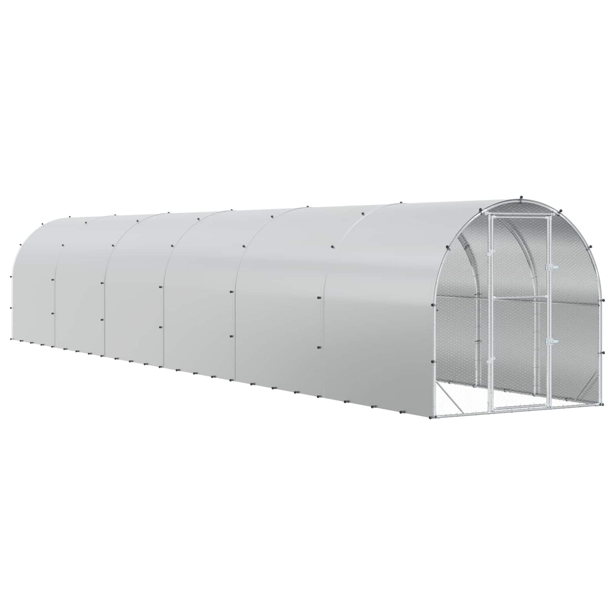 Chicken Coop Silver 1200 x 200 x 200 cm Galvanised Steel