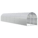 Chicken Coop Silver 1200 x 200 x 200 cm Galvanised Steel - Front View