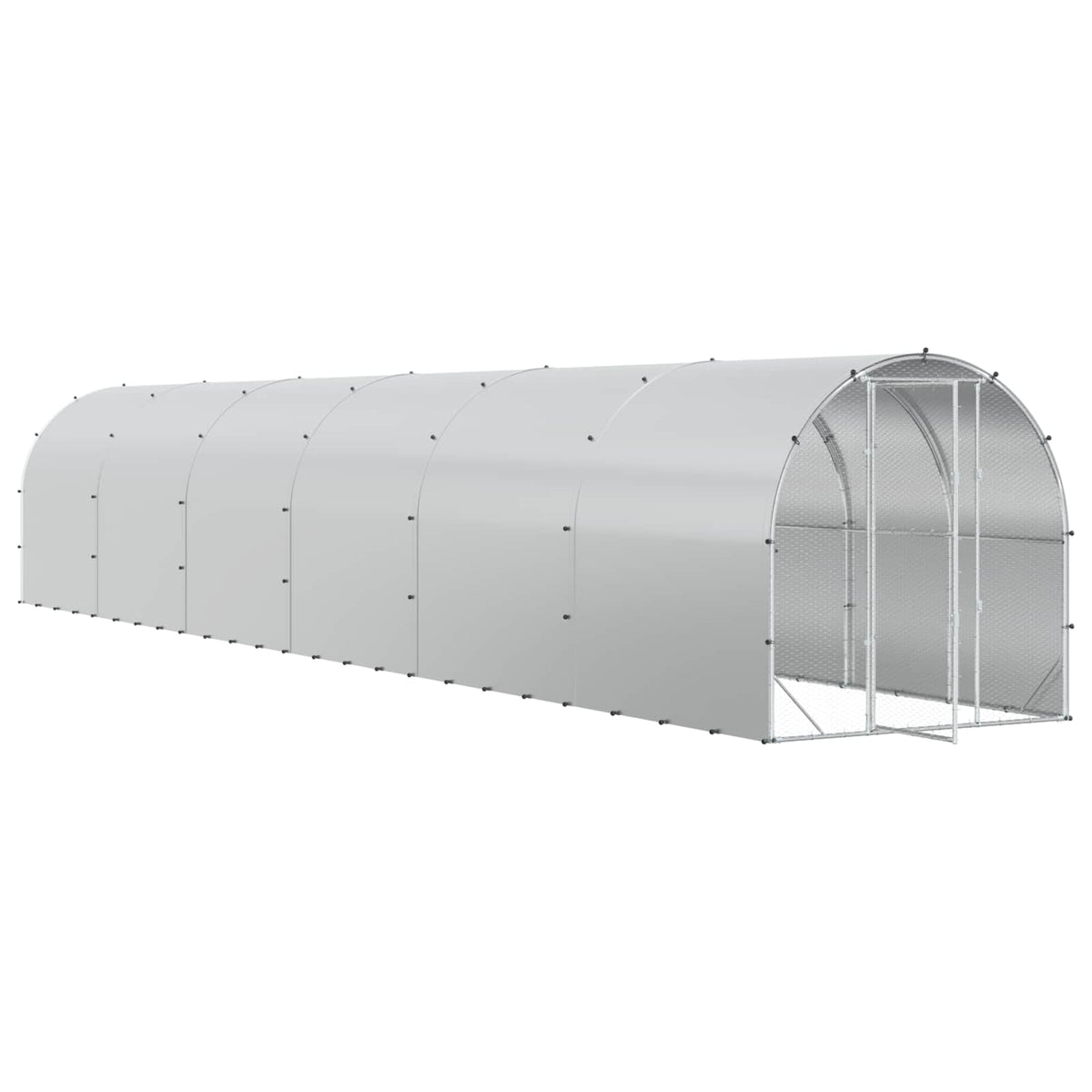 Chicken Coop Silver 1200 x 200 x 200 cm Galvanised Steel