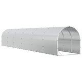 Chicken Coop Silver 1200 x 200 x 200 cm Galvanised Steel - Rear View