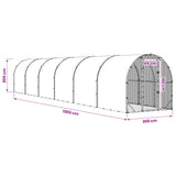 Chicken Coop Silver 1200 x 200 x 200 cm Galvanised Steel