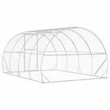 Chicken Coop Silver 400 x 300 x 200 cm Galvanised Steel - Rear View