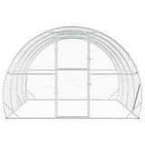 Chicken Coop Silver 400 x 300 x 200 cm Galvanised Steel - Top-Down View