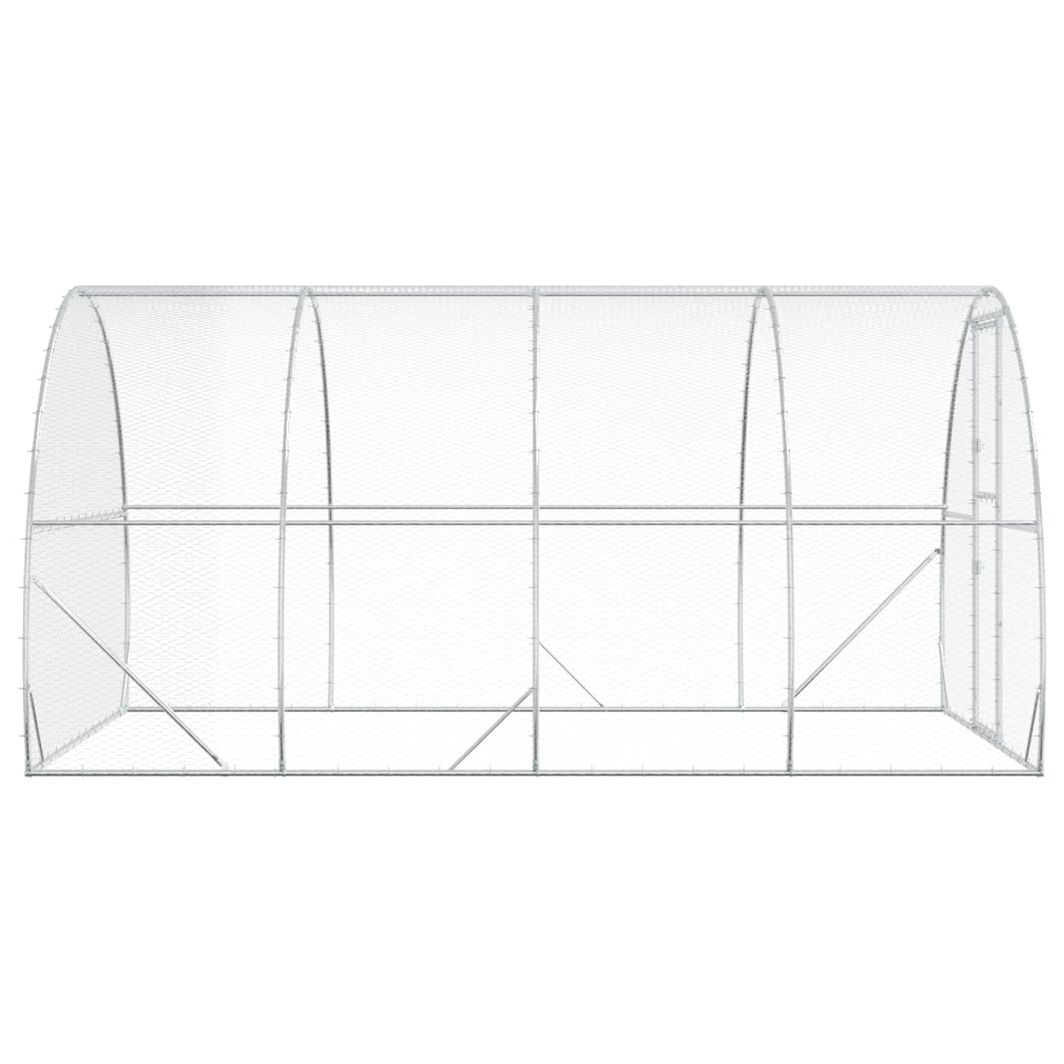 Chicken Coop Silver 400 x 300 x 200 cm Galvanised Steel