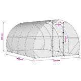 Chicken Coop Silver 400 x 300 x 200 cm Galvanised Steel