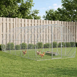 Chicken Coop Silver 600 x 300 x 200 cm Galvanised Steel