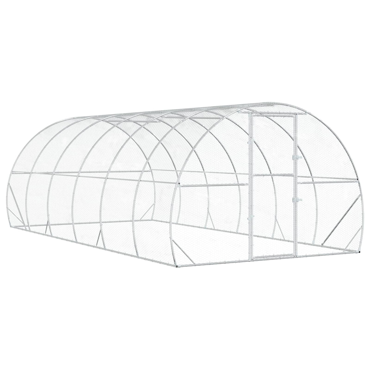 Chicken Coop Silver 600 x 300 x 200 cm Galvanised Steel