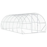 Chicken Coop Silver 600 x 300 x 200 cm Galvanised Steel - Front View