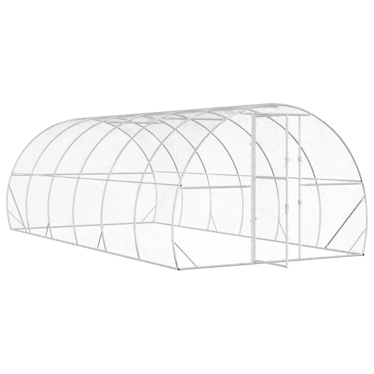 Chicken Coop Silver 600 x 300 x 200 cm Galvanised Steel
