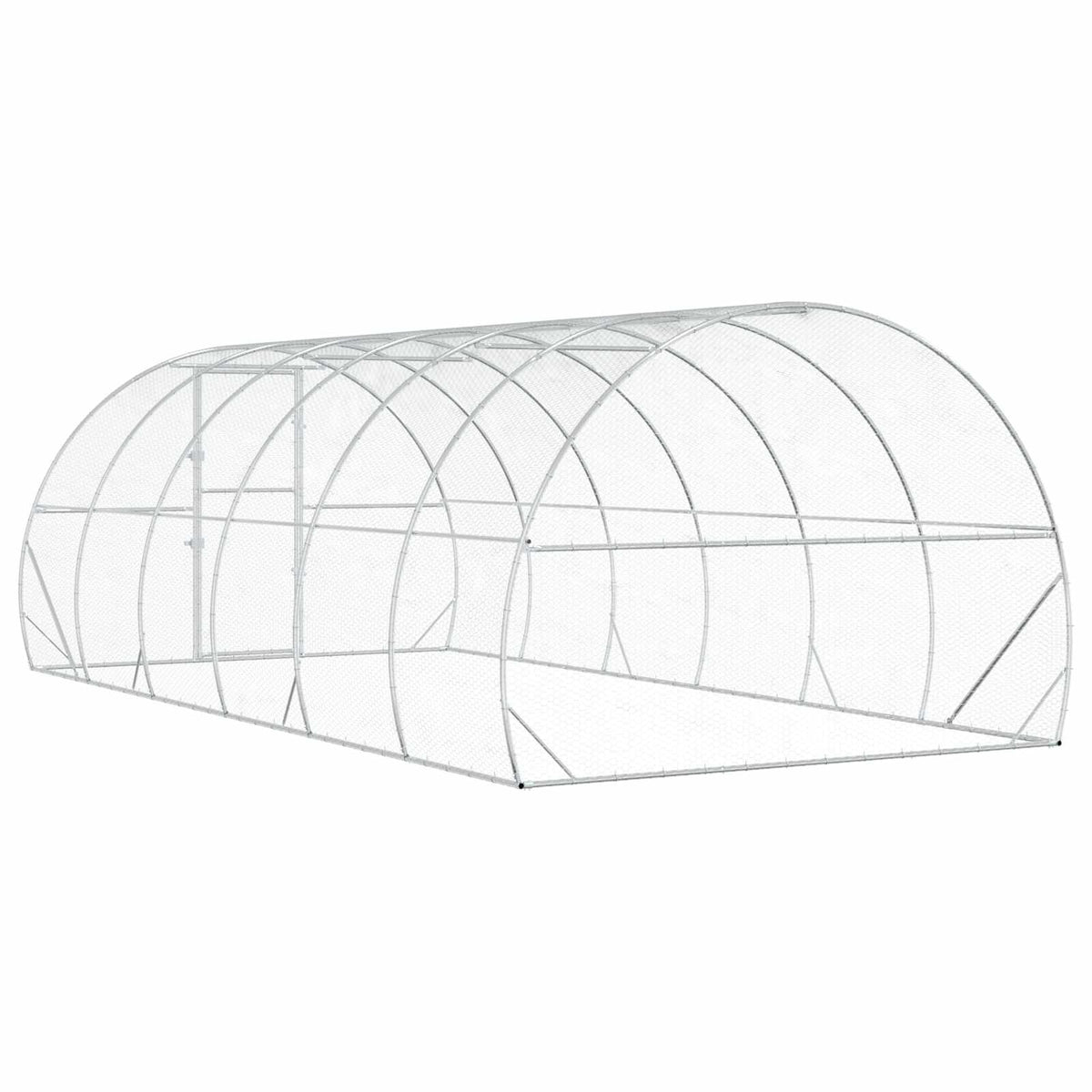 Chicken Coop Silver 600 x 300 x 200 cm Galvanised Steel