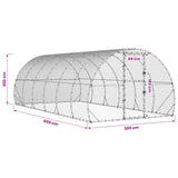 Chicken Coop Silver 600 x 300 x 200 cm Galvanised Steel - Extra Image