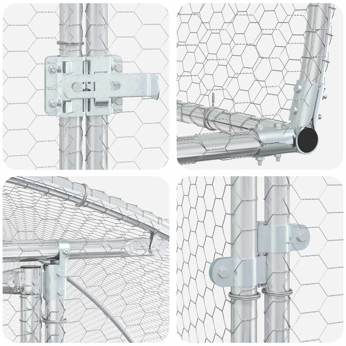 Chicken Coop Silver 800 x 300 x 200 cm Galvanised Steel