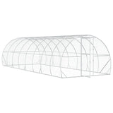 Chicken Coop Silver 800 x 300 x 200 cm Galvanised Steel - Side View