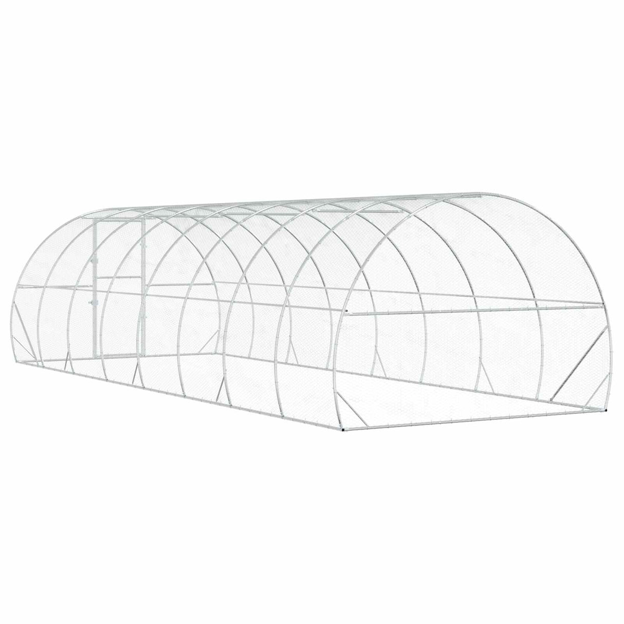 Chicken Coop Silver 800 x 300 x 200 cm Galvanised Steel