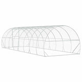 Chicken Coop Silver 800 x 300 x 200 cm Galvanised Steel - Rear View