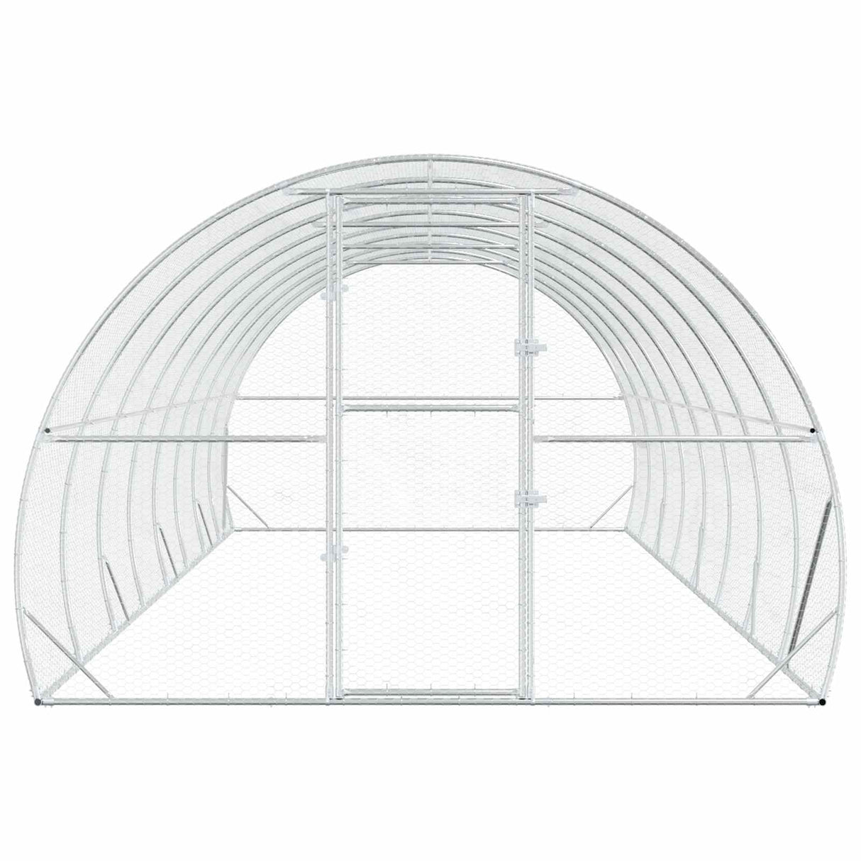 Chicken Coop Silver 800 x 300 x 200 cm Galvanised Steel