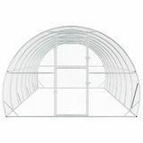 Chicken Coop Silver 800 x 300 x 200 cm Galvanised Steel - Top-Down View