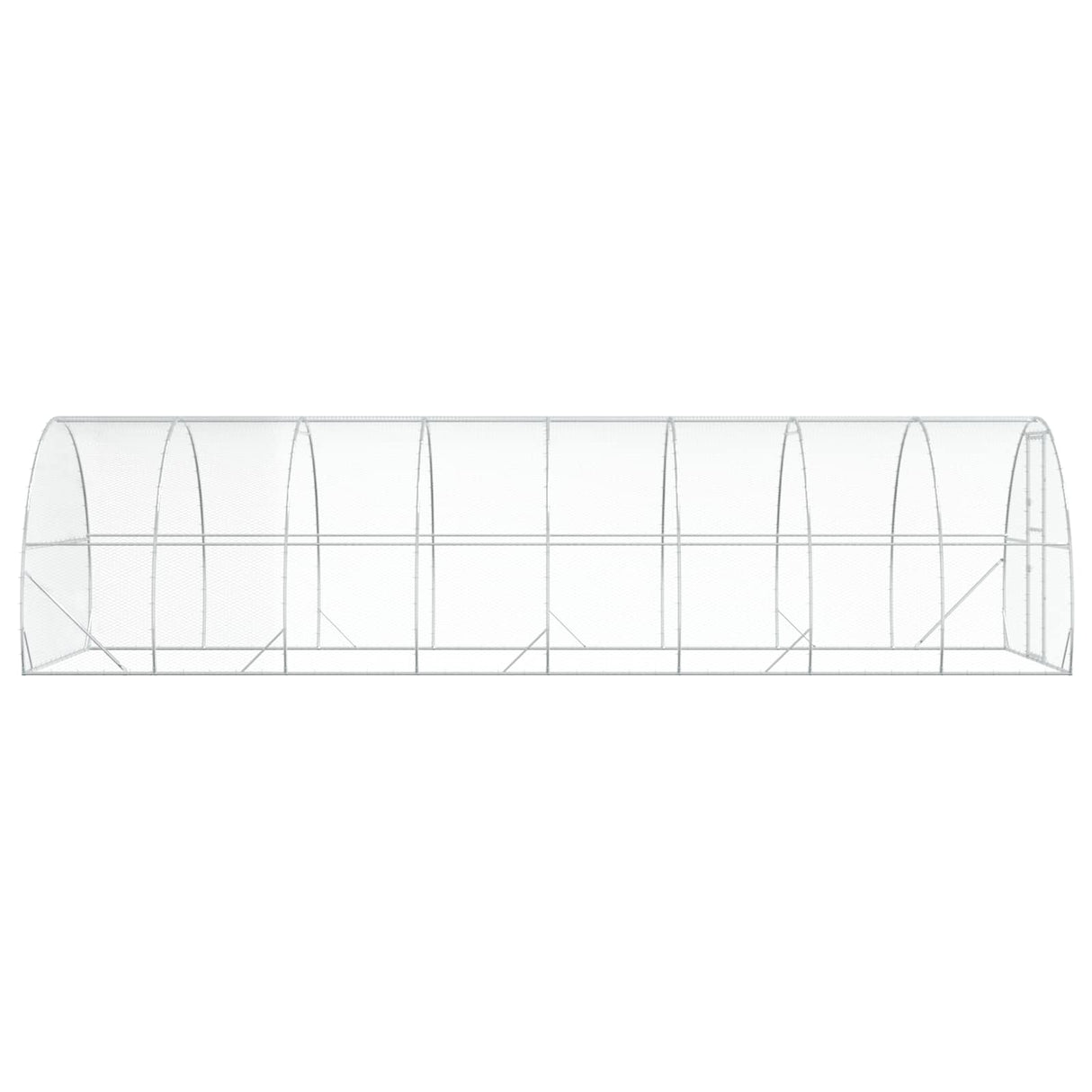 Chicken Coop Silver 800 x 300 x 200 cm Galvanised Steel